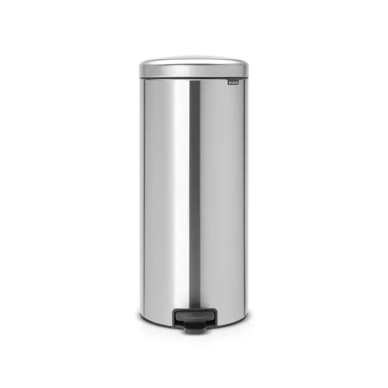 Brabantia newIcon apvalus pedalinis šiukšlių kibiras 30 l, šlifuotas plienas