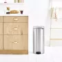 Brabantia newIcon apvalus pedalinis šiukšlių kibiras 30 l, šlifuotas plienas