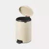 Brabantia NewIcon 20 L apvalus šiukšlių kibiras smėlio spalvos