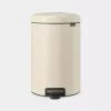 Brabantia NewIcon 20 L apvalus šiukšlių kibiras smėlio spalvos