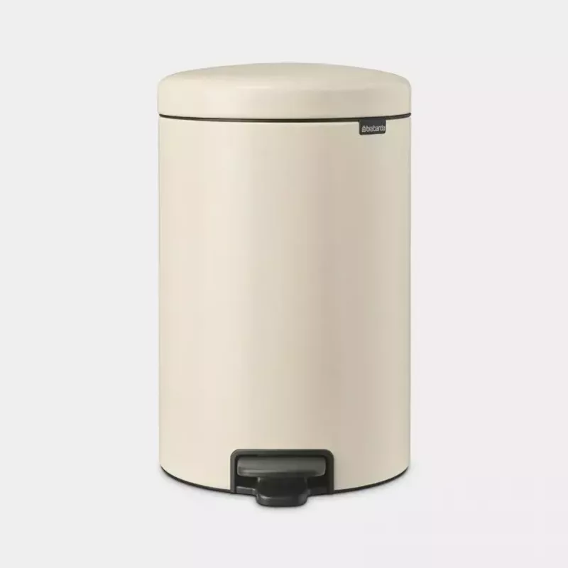 Brabantia NewIcon 20 L apvalus šiukšlių kibiras smėlio spalvos