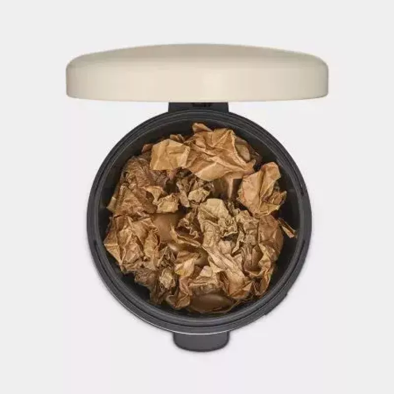 Brabantia NewIcon 20 L apvalus šiukšlių kibiras smėlio spalvos