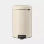 Brabantia NewIcon 20 L apvalus šiukšlių kibiras smėlio spalvos