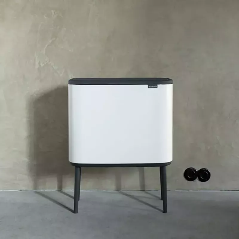 Šiukšliadėžė Brabantia 313547 34L stačiakampė plastikinė balta