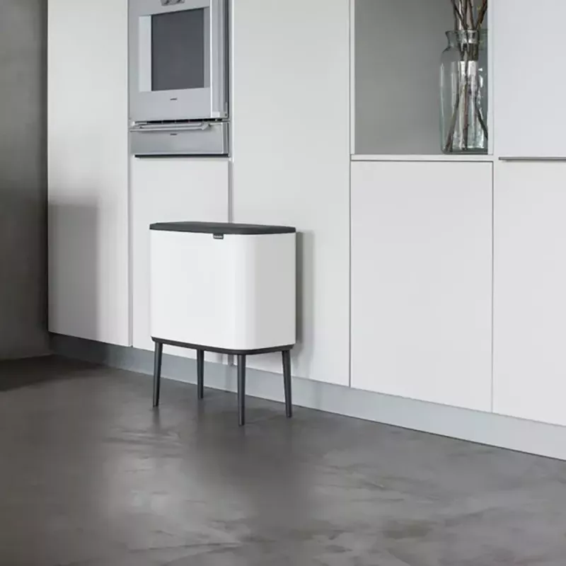 Šiukšliadėžė Brabantia 313547 34L stačiakampė plastikinė balta
