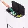 Šiukšliadėžė Brabantia 313547 34L stačiakampė plastikinė balta