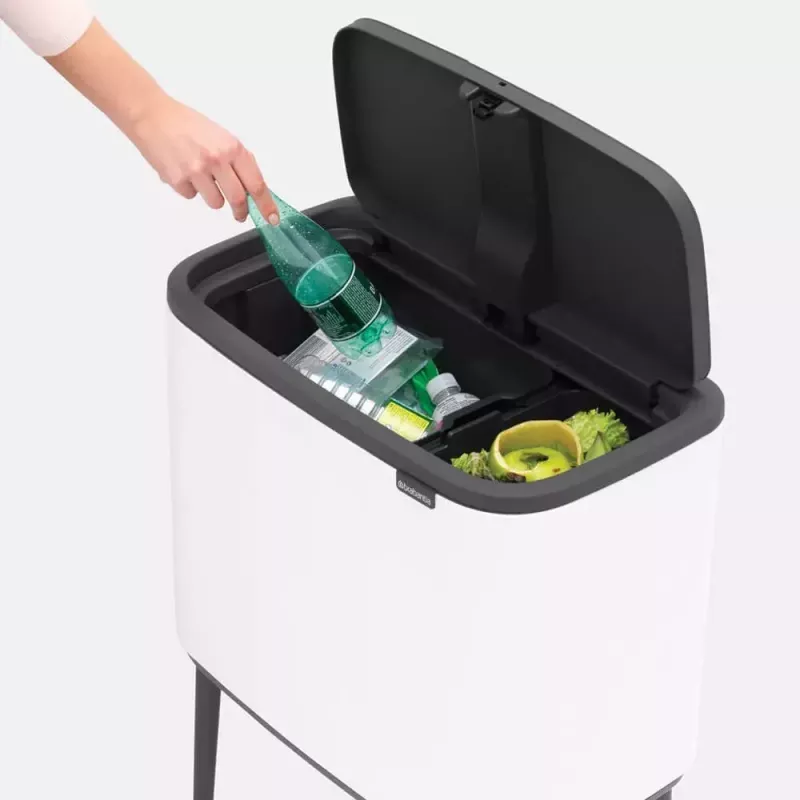 Šiukšliadėžė Brabantia 313547 34L stačiakampė plastikinė balta