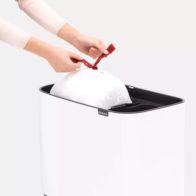 Šiukšliadėžė Brabantia 313547 34L stačiakampė plastikinė balta