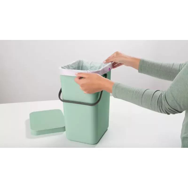 Šiukšliadėžė BRABANTIA Sort & Go 12 L 1 krepšelis Žalia 200×249×351 mm