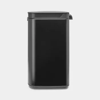 Šiukšliadėžė Brabantia Bo 4 L stačiakampė, plieninis korpusas, juoda, 200×172×272 mm