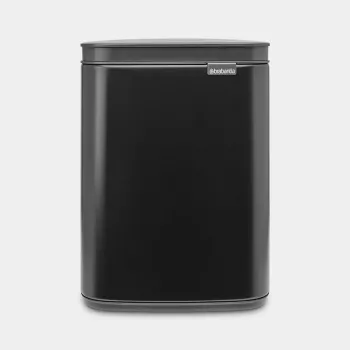 Šiukšliadėžė Brabantia Bo 4 L stačiakampė, plieninis korpusas, juoda, 200×172×272 mm