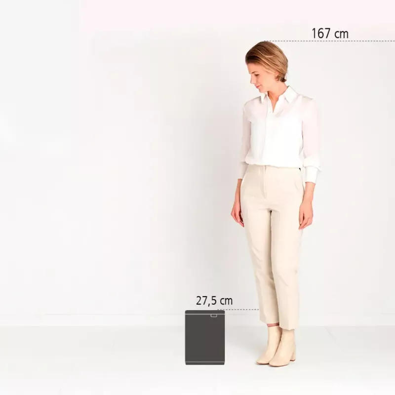 Šiukšliadėžė Brabantia Bo 4 L stačiakampė plieninė juoda 22 28 49