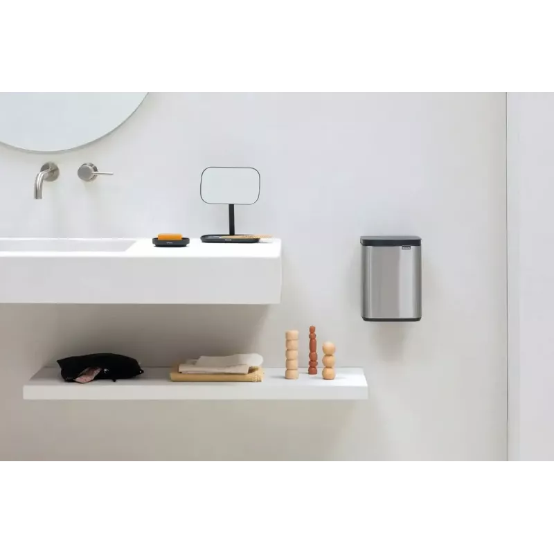 Šiukšliadėžė Brabantia Bo 4 L stačiakampė plieninė juoda 22 28 49