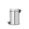 Pedalinis šiukšlių kibiras Brabantia newIcon Round Brushed steel