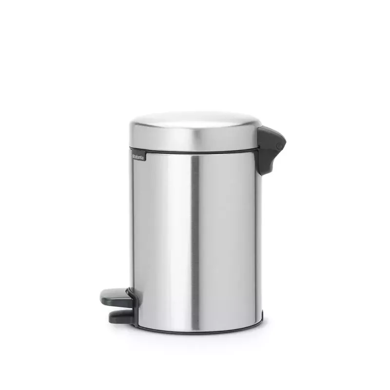 Pedalinis šiukšlių kibiras Brabantia newIcon Round Brushed steel