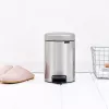 Pedalinis šiukšlių kibiras Brabantia newIcon Round Brushed steel