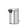 Pedalinis šiukšlių kibiras Brabantia newIcon Round Brushed steel