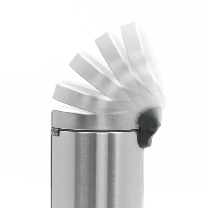Pedalinis šiukšlių kibiras Brabantia newIcon Round Brushed steel