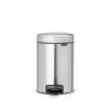 Pedalinis šiukšlių kibiras Brabantia newIcon Round Brushed steel