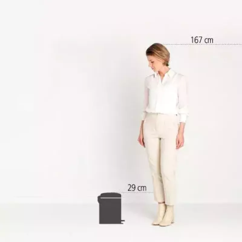 Brabantia NewIcon 5 L apvalus šiukšlių kibiras smėlio spalvos