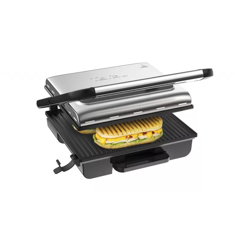 Kontaktinė grilio keptuvė Tefal Inicio GC242D 2000W juoda nerūdijantis plienas