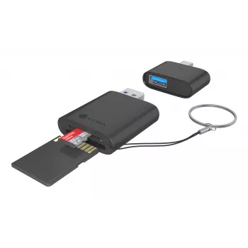 ICY BOX IB-CR204-CU3 2-in-1 kortelių skaitytuvas su USB Type-A ir USB Type-C jungtimis