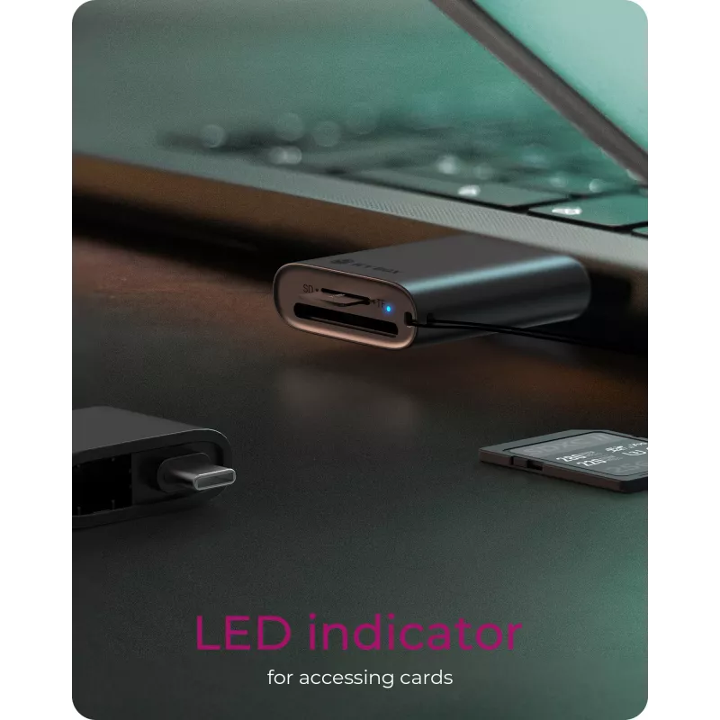 ICY BOX IB-CR204-CU3 2-in-1 kortelių skaitytuvas su USB Type-A ir USB Type-C jungtimis