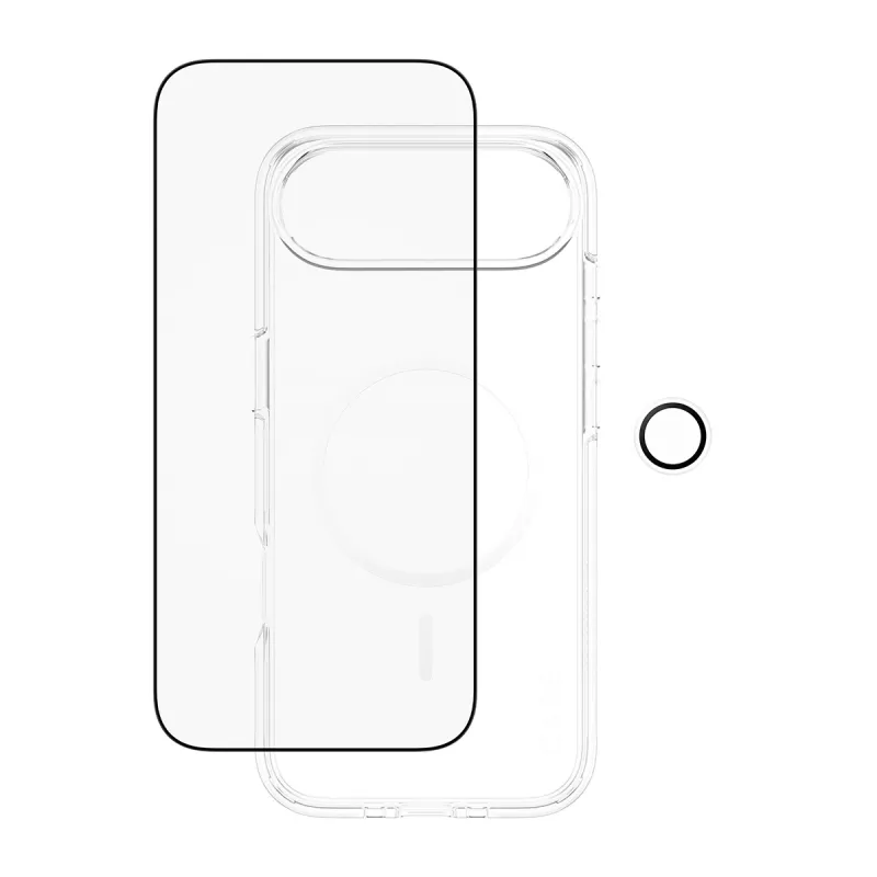 PanzerGlass 3‑in‑1 Explorer Set CR66372 apsauginis rinkinys iPhone 17 Air (grūdintas stiklas ekranui, objektyvo apsauga, valymo įrankiai)