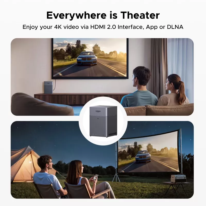UGREEN NAS DH4300 Plus 4 diskų 120TB su 2.5GbE ir USB-C