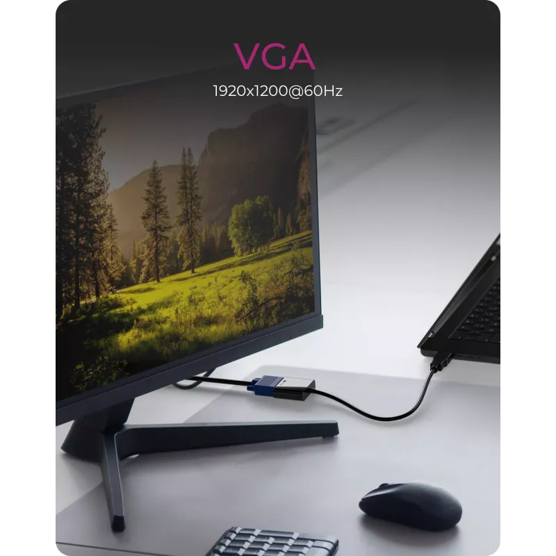 HDMI į VGA adapteris icybox IB-AC502a — HDMI A (kištukas) į VGA (lizdas)