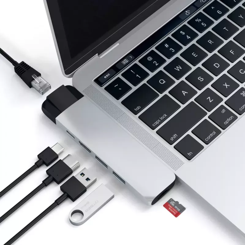 Satechi ST-TCPHES Aliumininis USB-C dokas su Ethernet prievadu