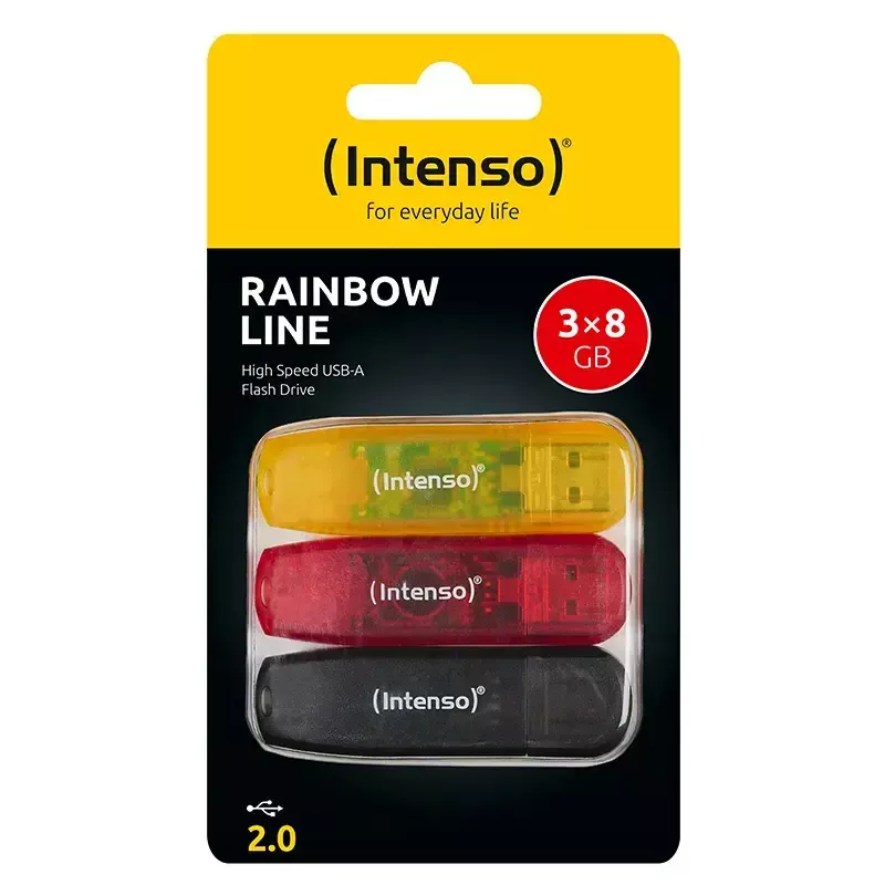 USB atmintukas Intenso 8GB USB-A 2.0 Rainbow Line