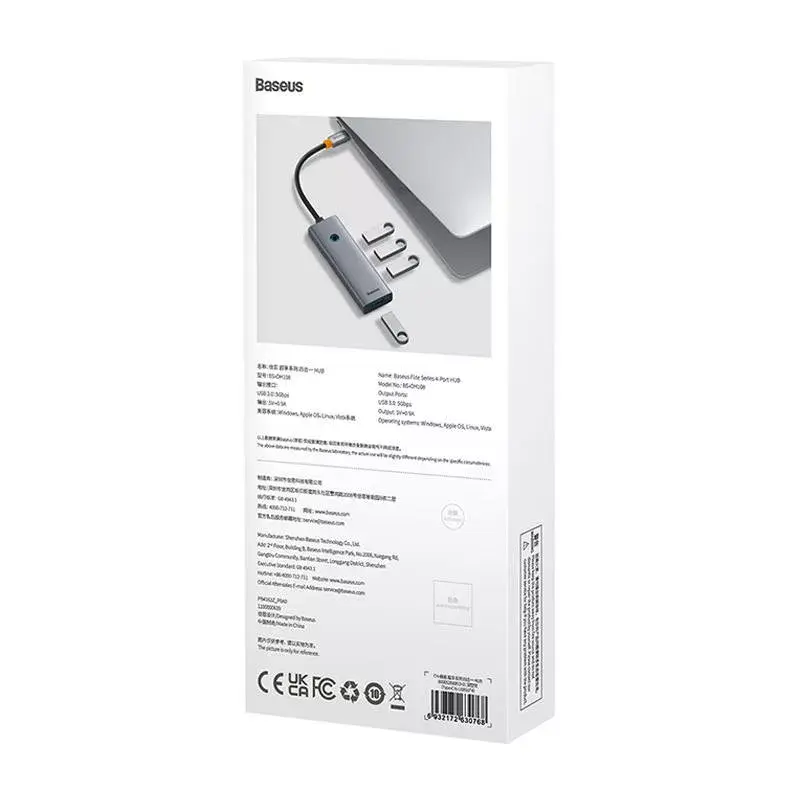 Baseus 4in1 UltraJoy USB-C į USB 3.0 pilkas kabelis