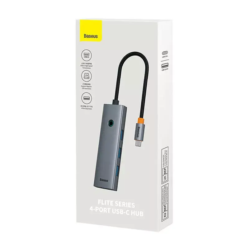 Baseus 4in1 UltraJoy USB-C į USB 3.0 pilkas kabelis