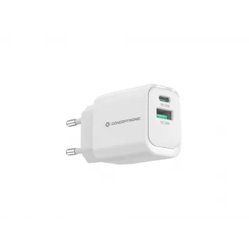 Conceptronic ALTHEA19W33 2 prievadų 33W GaN USB PD įkroviklis, USB-C x 1, USB-A x 1, QC 3.0, PPS, PD 3.0