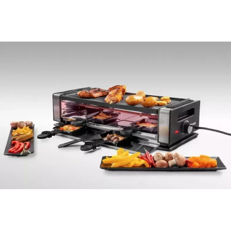 Raclette grilis Unold Delice Basic 1200 W 8 asmenims Juodas Nerūdijantis plienas