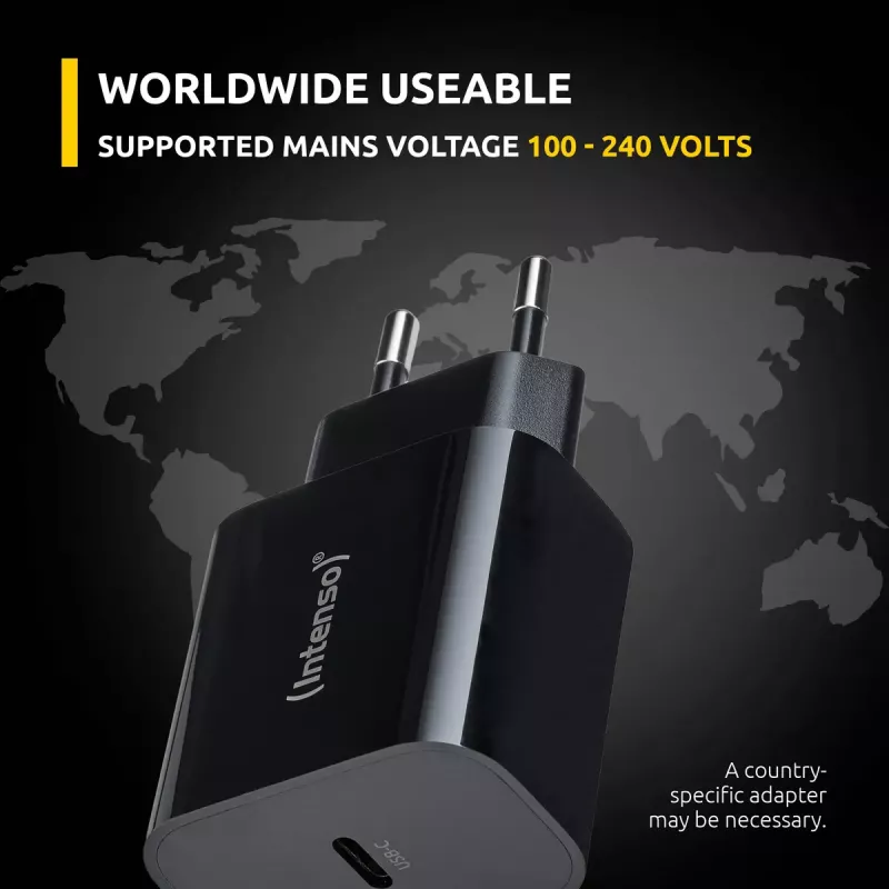 Intenso W20C 20 W USB-C maitinimo adapteris juodas
