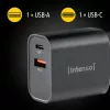 Intenso W30AC 30W USB-A USB-C maitinimo adapteris juodas