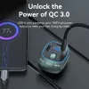 Automobilinis įkroviklis Vention 3-Port USB (USB-C + 2× USB-A) 30W/18W/5W Juodas