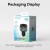 Automobilinis įkroviklis Vention 3-Port USB (USB-C + 2× USB-A) 30W/18W/5W Juodas