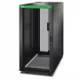 APC Easy Rack ER6422 24U stelažas, juodas, su stogu, ratukais, kojelėmis, 4 kronšteinais ir šoninėmis plokštėmis, be dugno, 1198H x 600W x 1200D mm