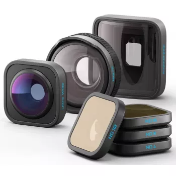 Lęšių rinkinys GoPro HERO13 Black: itin platus, makro, anamorfinis + ND filtrai