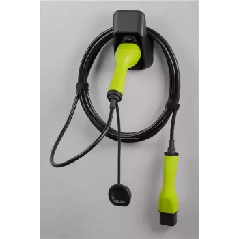 Laikiklis EV 2 tipo įkrovimo laidui GOOBAY RB61143 ant sienos – juodas, lauko sąlygoms, 107×84×171 mm