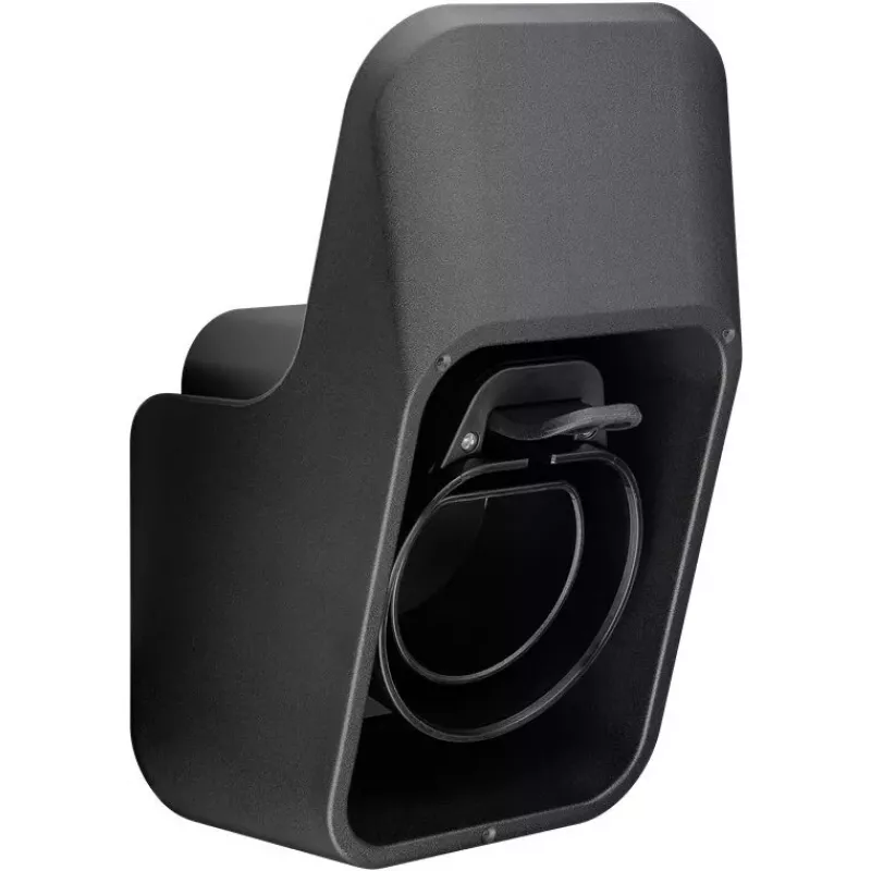 Laikiklis EV 2 tipo įkrovimo laidui GOOBAY RB61143 ant sienos – juodas, lauko sąlygoms, 107×84×171 mm
