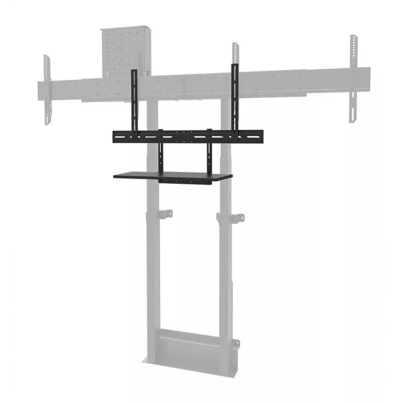 Lentynos komplektas klaviatūrai Neomounts AV40-500BL, skirta 43–110 colių ekranams, VESA iki 600x400, maks. apkrova 2,5 kg, 900×279×640 mm