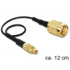 Koaksialinis adapterio kabelis DeLOCK 88471 0,12 m MMCX SMA juodas
