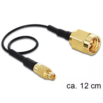 Koaksialinis adapterio kabelis DeLOCK 88471 0,12 m MMCX SMA juodas