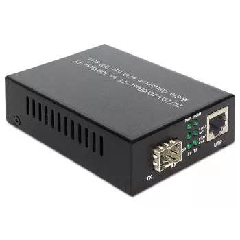 Medijos keitiklis DeLOCK 1000Base-T į SFP 1000 Mbit/s juodas