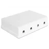 Delock 86208 paviršinio montavimo dėžutė su 4 Keystone prievadais, balta