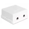 Kištukinė jungiamoji dėžutė DeLOCK 86207 2x Keystone balta